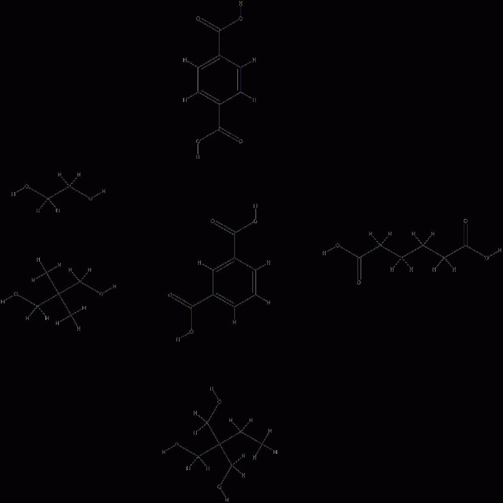 1,3-Benzenedicarboxylic acid, polymer with 1,4-benzenedicarboxylic acid, 2,2-dimethyl-1,3-propanediol, 1,2-ethanediol, 2-ethyl-2-(hydroxymethyl)-1,3-propanediol and hexanedioic acid CAS#: 90144-49-3