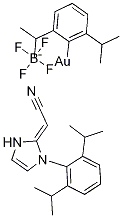 1,3-Bis(2,6-di-i-propylphenyl)imidazol-2-ylidene(acetonitrile)gold(I) tetrafluoroborate, 95% CAS#: 896733-61-2