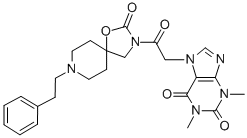1,3-dimethyl-7-[2-oxo-2-(2-oxo-8-phenethyl-1-oxa-3,8-diazaspiro[4.5]dec-3-yl)ethyl]purine-2,6-dione CAS#: 98204-48-9