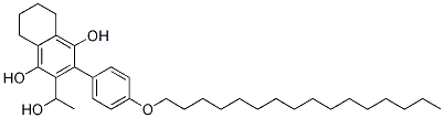 1,4-NAPHTHALENEDIOL, 2-[4-(HEXADECYLOXY)PHENYL]-5,6,7,8-TETRAHYDRO-3-(1-HYDROXYETHYL)- CAS#: 90929-38-7