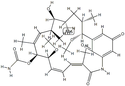 (15R)-17-Demethoxy-12-O-demethyl-15-methoxygeldanamycin CAS#: 91700-90-2