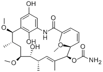 (15R)-18,21-Didehydro-17-demethoxy-18,21-dideoxo-18,21-dihydroxy-15-methoxygeldanamycin CAS#: 91700-91-3