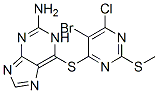 1H-Purin-2-amine, 6-[[5-bromo-6-chloro-2-(methylthio)-4-pyrimidinyl]th io]- CAS#: 90766-92-0