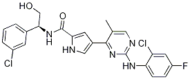 1H-Pyrrole-2-carboxaMide, 4-[2-[(2-chloro-4-fluorophenyl)aMino]-5-Methyl-4-pyriMidinyl]-N-[(1S)-1-(3-chlorophenyl)-2-hydroxyethyl]- CAS#: 896720-20-0