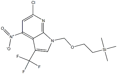 1H-Pyrrolo[2,3-b]pyridine, 6-chloro-4-nitro-3-(trifluoroMethyl)-1-[[2-(triMethylsilyl)ethoxy]Methyl]- CAS#: 892414-51-6