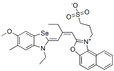 2-[2-[(3-ethyl-6-methoxy-5-methyl-(3H)-benzoselenazol-2-ylidene)methyl]-1-butenyl]-1-(3-sulphonatopropyl)naphth[1,2-d]oxazolium CAS#: 94166-38-8