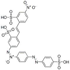 2-[2-(4-nitro-2-sulphophenyl)vinyl]-5-[[4-[(4-sulphophenyl)azo]phenyl]-O,N,N-azoxy]benzenesulphonic acid CAS#: 93941-07-2