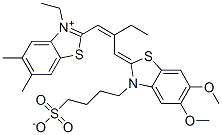 2-[2-[[5,6-dimethoxy-3-(4-sulphonatobutyl)-3H-benzothiazol-2-ylidene]methyl]but-1-enyl]-3-ethyl-5,6-dimethylbenzothiazolium CAS#: 97889-92-4