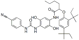 2-[2,4-bis(1,1-dimethylpropyl)phenoxy]-N-[4-[[[(4-cyanophenyl)amino]carbonyl]amino]-2,5-dihydroxyphenyl]hexanamide CAS#: 94006-34-5