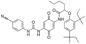 2-[2,4-bis(1,1-dimethylpropyl)phenoxy]-N-[4-[[[(4-cyanophenyl)amino]carbonyl]amino]-3,6-dioxocyclohexa-1,4-dien-1-yl]hexanamide CAS#: 94313-65-2