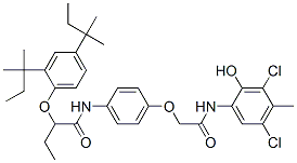 2-[2,4-bis(tert-pentyl)phenoxy]-N-[4-[2-[(3,5-dichloro-2-hydroxy-p-tolyl)amino]-2-oxoethoxy]phenyl]butyramide CAS#: 94109-73-6