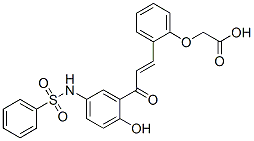 [2-[3-[2-hydroxy-5-[(phenylsulphonyl)amino]phenyl]-3-oxo-1-propenyl]phenoxy]acetic acid CAS#: 94113-29-8