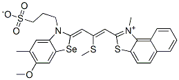 2-[3-[6-methoxy-5-methyl-3-(3-sulphonatopropyl)-3H-benzoselenazol-2-ylidene]-2-(methylthio)-1-propenyl]-1-methylnaphtho[1,2-d]thiazolium CAS#: 94166-40-2