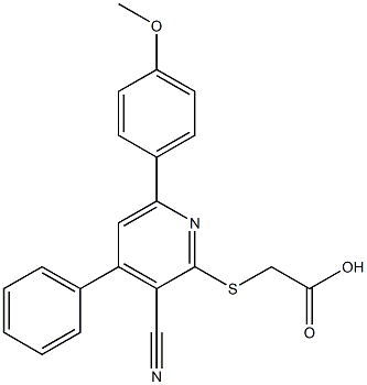 2-{[3-cyano-6-(4-methoxyphenyl)-4-phenylpyridin-2-yl]sulfanyl}acetic acid CAS#: 94639-80-2