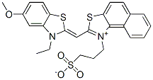 2-[(3-ethyl-5-methoxy-3H-benzothiazol-2-ylidene)methyl]-1-(3-sulphonatopropyl)naphtho[1,2-d]thiazolium CAS#: 94166-45-7