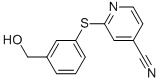2-(3-(hydroxymethyl)phenylthio)isonicotinonitrile CAS#: 888968-35-2