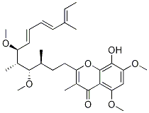 2-[(3S,4S,5S,6S,7E,9E,11E)-4,6-diMethoxy-3,5,11-triMethyl-7,9,11-tridecatrienyl]-8-hydroxy-5,7-diMethoxy-3-Methyl-4H-1-benzopyran-4-one CAS#: 94234-27-2