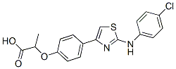 2-[4-[2-[(4-chlorophenyl)amino]-1,3-thiazol-4-yl]phenoxy]propanoic aci d CAS#: 96928-30-2