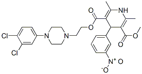 2-[4-(3,4-dichlorophenyl)piperazin-1-yl]ethyl methyl 2,6-dimethyl-4-(3 -nitrophenyl)-1,4-dihydropyridine-3,5-dicarboxylate CAS#: 91040-25-4