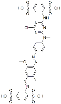 2-[[4-[[4-[[4-chloro-6-[(2,5-disulphophenyl)amino]-1,3,5-triazin-2-yl]methylamino]phenyl]azo]-5-methoxy-2-methylphenyl]azo]benzene-1,4-disulphonic acid CAS#: 93924-01-7