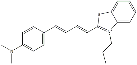 2-(4-(4-N,N-dimethylanilinyl)-1,3-butadienyl)-3-propyl-benzothiazolium CAS#: 90832-31-8