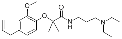 2-(4-Allyl-2-methoxyphenoxy)-N-(3-(diethylamino)propyl)-2-methyl-propi onamide CAS#: 95001-13-1
