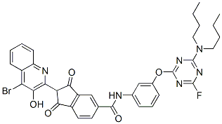 2-(4-bromo-3-hydroxy-2-quinolyl)-N-[3-[[4-(dibutylamino)-6-fluoro-1,3,5-triazin-2-yl]oxy]phenyl]-2,3-dihydro-1,3-dioxo-1H-indene-5-carboxamide CAS#: 94232-75-4