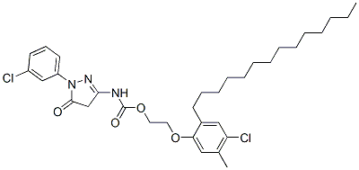 2-(4-chloro-5-methyl-2-tetradecylphenoxy)ethyl [1-(3-chlorophenyl)-4,5-dihydro-5-oxo-1H-pyrazol-3-yl]carbamate CAS#: 94087-60-2