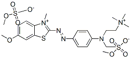 2-[[4-[ethyl[2-(trimethylammonio)ethyl]amino]phenyl]azo]-6-methoxy-3-methylbenzothiazolium bis(methylsulphate) CAS#: 97861-96-6
