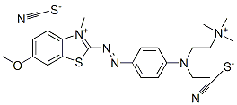 2-[[4-[ethyl[2-(trimethylammonio)ethyl]amino]phenyl]azo]-6-methoxy-3-methylbenzothiazolium dithiocyanate CAS#: 97861-99-9