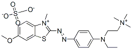 2-[[4-[ethyl[2-(trimethylammonio)ethyl]amino]phenyl]azo]-6-methoxy-3-methylbenzothiazolium sulphate CAS#: 97861-98-8