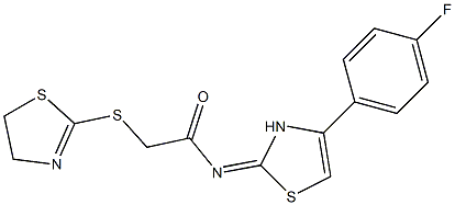 2-(4,5-dihydro-1,3-thiazol-2-ylsulfanyl)-N-[(2E)-4-(4-fluorophenyl)-1,3-thiazol-2(3H)-ylidene]acetamide CAS#: 892068-27-8
