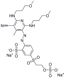 2-[[5-cyano-2,6-bis[(3-methoxypropyl)amino]-4-methyl-3-pyridyl]azo]-5-[[2-(sulphooxy)ethyl]sulphonyl]benzenesulphonic acid, sodium salt CAS#: 94158-84-6
