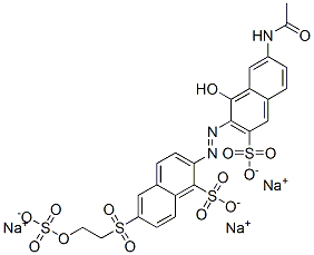 2-[[7-acetamido-1-hydroxy-3-sulpho-2-naphthyl]azo]-6-[[2-(sulphooxy)ethyl]sulphonyl]naphthalene-1-sulphonic acid, sodium salt CAS#: 93962-61-9