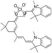 2-((E)-3-(5,5-DIMETHYL-3-[(E)-1-METHYL-3-(1,3,3-TRIMETHYL-1,3-DIHYDRO-2H-INDOL-2-YLIDENE)-1-PROPENYL]-2-CYCLOHEXEN-1-YLIDENE)-1-BUTENYL)-1,3,3-TRIMETHYL-3H-INDOLIUM PERCHLORATE CAS#: 92569-97-6