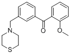 2-METHOXY-3'-THIOMORPHOLINOMETHYL BENZOPHENONE CAS#: 898762-78-2