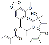 (+)-2-Methyl-2-butenoic acid 2-hydroxy-3-[2-(7-methoxy-1,3-benzodioxol-5-yl)-1-methyl-2-[(2-methyl-1-oxo-2-butenyl)oxy]ethoxy]-1,2-dimethyl-3-oxopropyl ester CAS#: 98644-25-8