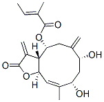 2-Methylcrotonic acid (3aR,4R,7R,9S,10Z,11aR)-2,3,3a,4,5,6,7,8,9,11a-decahydro-7,9-dihydroxy-10-methyl-3,6-bis(methylene)-2-oxocyclodeca[b]furan-4-yl ester CAS#: 97233-10-8