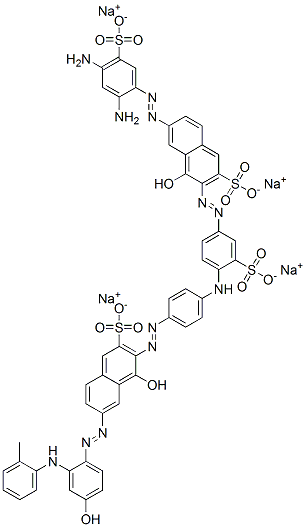 2-Naphthalenesulfonic acid, 6-[(2,4-diamino-5-sulfophenyl)azo]-4-hydroxy-3-[[4-[[4-[[1-hydroxy-7-[[4-hydroxy-2-[(2-methylphenyl)amino]phenyl]azo]-3-sulfo-2-naphthalenyl]azo]phenyl]amino]-3-sulfophenyl]azo]-, tetrasodium salt CAS#: 93777-10-7