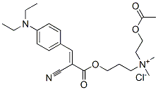 [2-(acetoxy)ethyl]-3-[[2-cyano-3-[4-(diethylamino)phenyl]-1-oxoallyl]oxy]propyldimethylammonium chloride CAS#: 93981-89-6