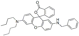 2'-[(benzyl)amino]-6'-(dibutylamino)spiro[isobenzofuran-1(3H),9'-[9H]xanthene]-3-one CAS#: 93923-69-4