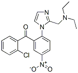(2-chlorophenyl)-[2-[2-(diethylaminomethyl)imidazol-1-yl]-5-nitro-phenyl]methanone CAS#: 93929-95-4