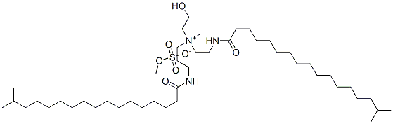 (2-hydroxyethyl)methyl[3-[(1-oxoisooctadecyl)amino]propyl][2-[(1-oxoisooctadecyl)amino]ethyl]ammonium methyl sulphate CAS#: 93820-37-2