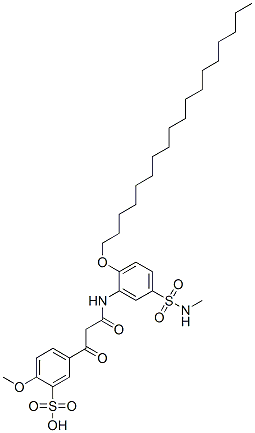 2-methoxy-5-[3-[[5-[(methylamino)sulphonyl]-2-(octadecyloxy)phenyl]amino]-1,3-dioxopropyl]benzenesulphonic acid CAS#: 97552-65-3