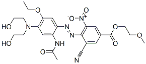 2-methoxyethyl 4-[[2-(acetylamino)-4-[bis(2-hydroxyethyl)amino]-5-ethoxyphenyl]azo]-3-cyano-5-nitrobenzoate CAS#: 94276-98-9