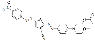 2-[p-[N-(2-Acetoxyethyl)-N-(2-methoxyethyl)amino]phenylazo]-5-(p-nitrophenylazo)-3-thiophenecarbonitrile CAS#: 92560-11-7
