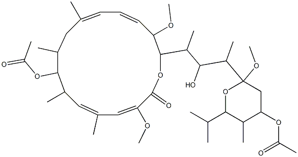 21-O-Acetyl-21-O-de(3-carboxy-1-oxo-2-propenyl)-2-demethyl-2-methoxy-24-methyl-19-O-methylhygrolidin 7-acetate CAS#: 90042-92-5