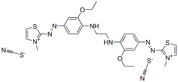2,2'-[ethylenebis[imino(3-ethoxy-4,1-phenylene)azo]]bis[3-methylthiazolium] dithiocyanate CAS#: 94276-18-3