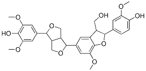 2,3-Dihydro-2-(4-hydroxy-3-methoxyphenyl)-7-methoxy-5-[tetrahydro-4-(4-hydroxy-3,5-dimethoxyphenyl)-1H,3H-furo[3,4-c]furan-1-yl]-3-benzofuranmethanol CAS#: 97400-03-8