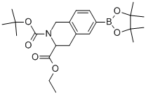 2,3(1H)-ISOQUINOLINEDICARBOXYLIC ACID, 3,4-DIHYDRO-6-(4,4,5,5-TETRAMETHYL-1,3,2-DIOXABOROLAN-2-YL)-, 2-(1,1-DIMETHYLETHYL) 3-ETHYL ESTER CAS#: 897374-85-5